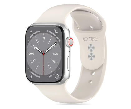 Pasek i akcesoria do zegarków TECH-PROTECT Silicone do Apple Watch 40/41/42 mm Starlight 5906302310159
